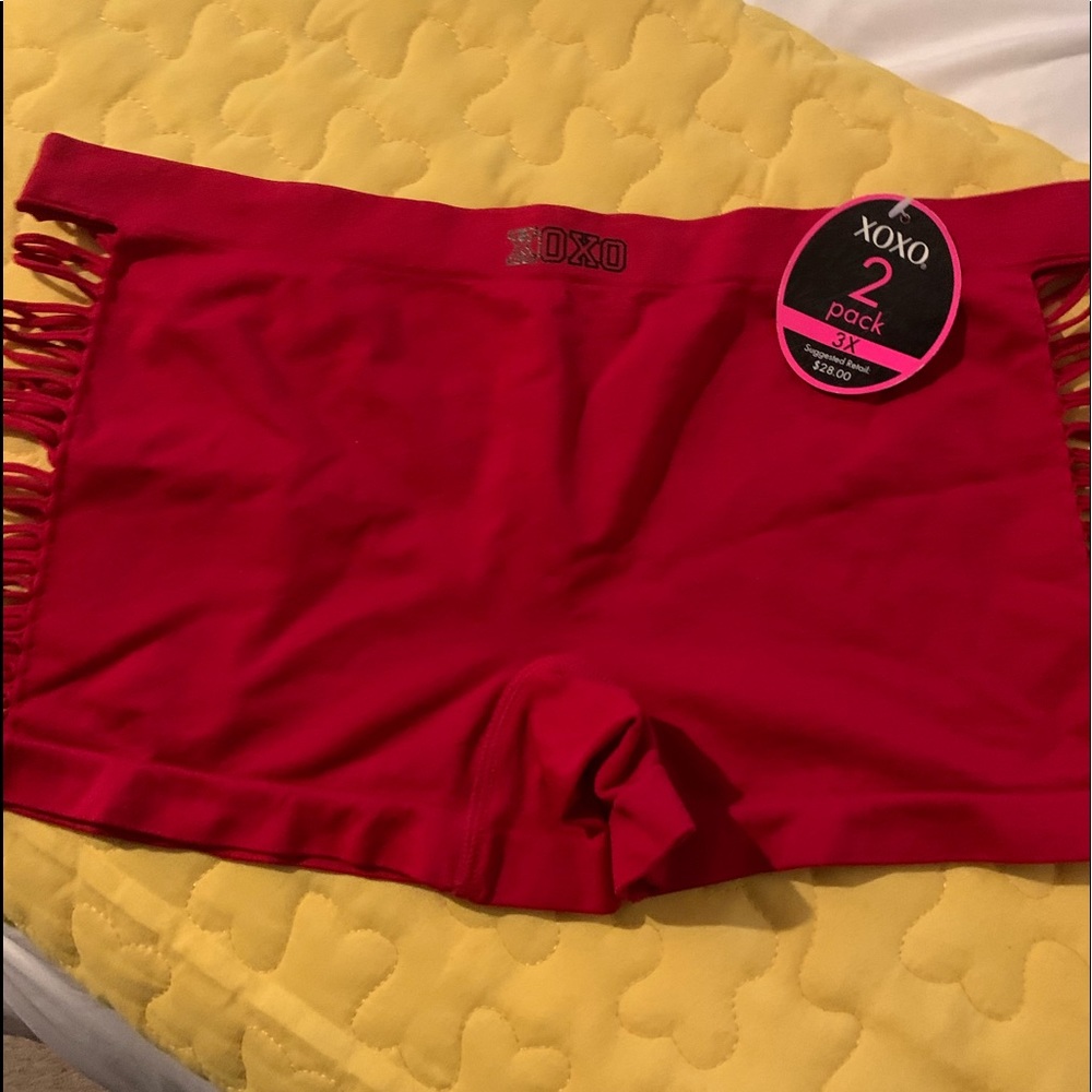 Boy short red panty with cute design - Size 3X